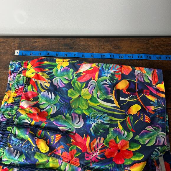 Polo Ralph Lauren Men's 7-1/4 Inch Classic-Fit Swim Trunks Tropical Parrots Sz M - Picture 14 of 14